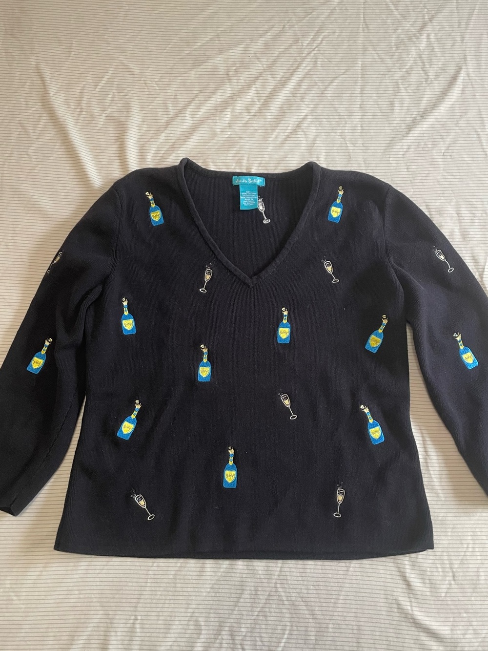 Vintage Alexandra Bartlett champagne sweater